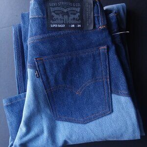 Levis × Urban Outfitters Super Baggy Cordura Skateboarding Rodeo Two Tone Denim